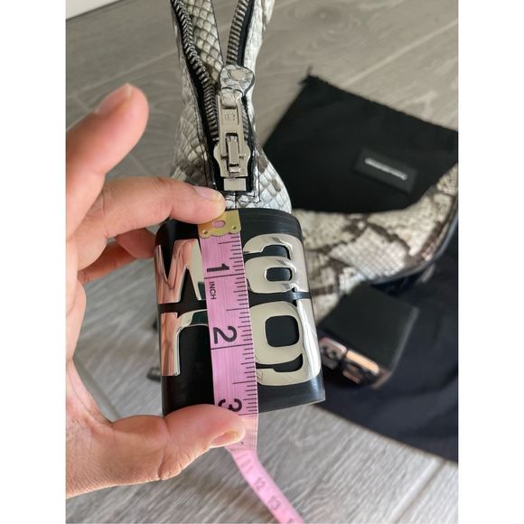 ALEXANDER WANG Women's Parker Snake-Embossed Leather Ankle Boots Size 7.5 - Picture 8 of 11